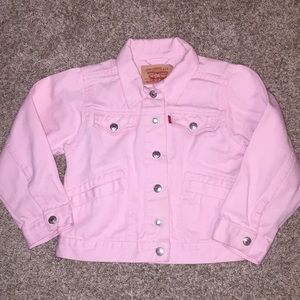 pink denim jacket levis